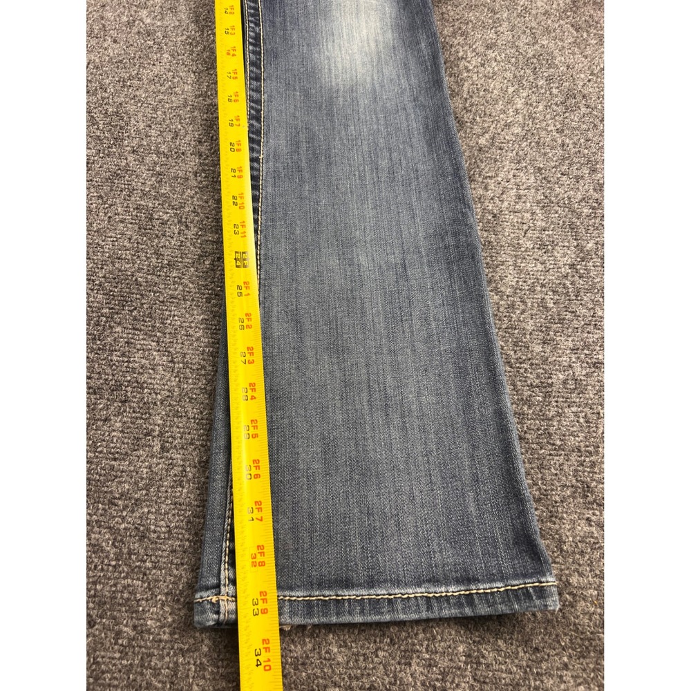 BKE Payton Bootcut Jeans Womens 29L Medium Wash Faded Stretch Denim Low Rise - Picture 2 of 11
